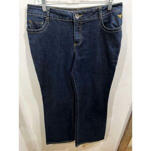Grane Jeans Womens Juniors Size 15 Mid Rise Flared Denim Western Dark Wash Rodeo
